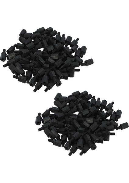 200 Adet M3 Konu 8mm + 6mm Sabit Naylon Altıgen Standoff Spacer Ayağı (Yurt Dışından)