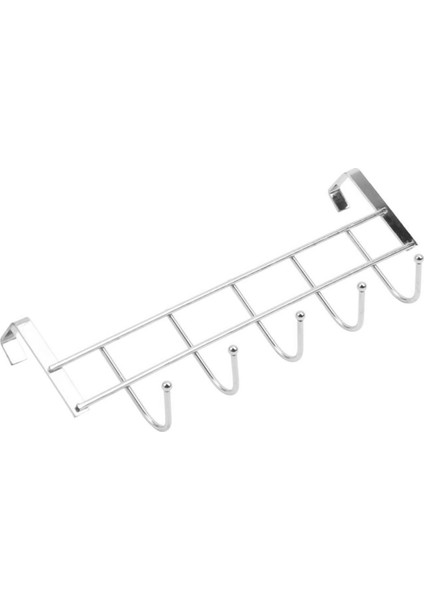 Hyqzltca 2x5 Kanca Kapı Üstü Ev Banyo Mutfak Ceket Havlu Döngü Askı Raf Tutucu Raf, Gümüş (Yurt Dışından)