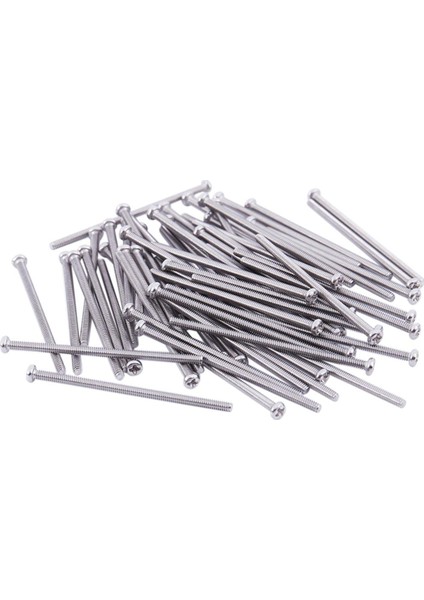 60 x Gümüş Ton M2 * 40MM 304 Paslanmaz Çelik Yuvarlak Başlı Vida Cıvatası (Yurt Dışından)