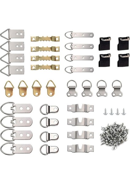 96 Adet/resim Fotoğraf Çerçevesi Asma Kancaları Vida Seti ile Ofis Ev Boyama Askısı Için Çeşitli (Yurt Dışından) fiyatları