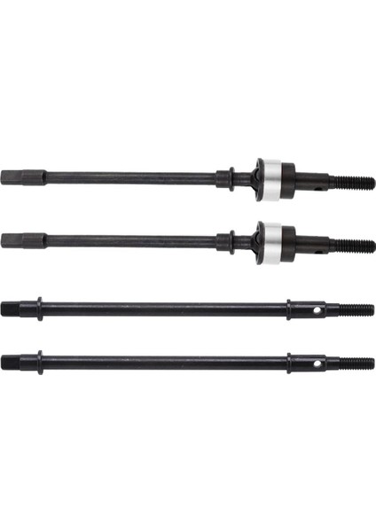 Çelik Metal Ön ve Arka Aks Tahrik Mili Cvd Eksenel SCX10 1/10 Rc Paletli Araba Yükseltme Parçaları, Siyah + Gümüş (Yurt Dışından)