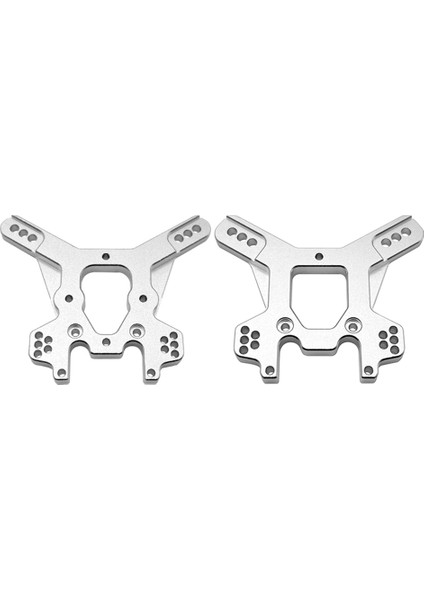 2 Adet Metal Şok Kulesi TKR5428 TKR5429 TKR5401 MT410 Tekno ET48.3 Rc Araba Yükseltme Parçaları Aksesuarları, Gümüş (Yurt Dışından)