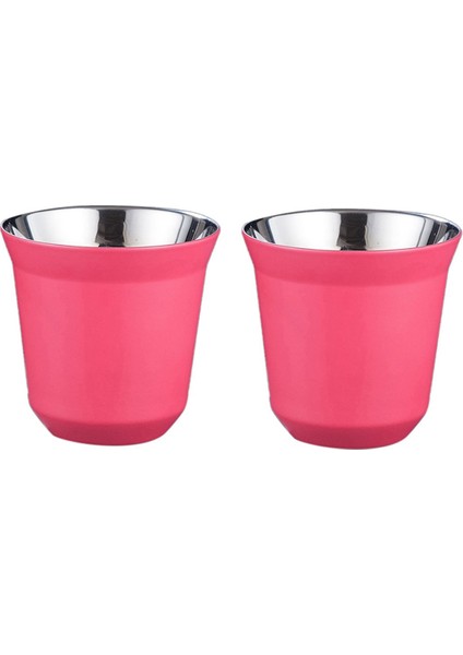80ML 2 Adet Espresso Kupalar Çift Duvar Paslanmaz Çelik Espresso Bardak Seti, Yalıtımlı Kahve Kupaları Yıllarca Dayanır Kolay Nir(B) (Yurt Dışından)