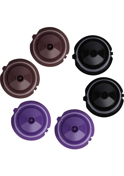 6 Adet Yeniden Kullanılabilir Renkli Kahve Filtresi Doldurulabilir Kahve Kapsülleri Kahve Kapsülü Kabuk Filtresi (Yurt Dışından)