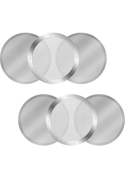 Kahve Makinesi Espresso Makinesi, Gümüş Için 6 Paket Metal Yeniden Kullanılabilir Kahve Filtresi Mesh (Yurt Dışından)