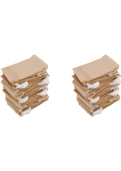 1000 Paket Çay Filtre Torbası, Gevşek Yaprak Çay Için Ipli Tek Kullanımlık Kağıt Çay Poşeti, Kahve (Doğal Renk) (Yurt Dışından)