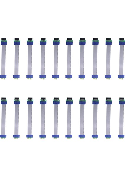 20X Pcı Yükseltici Kart Uzatma Kablosu Pcıe 1x - 1x Yuvası Yükseltici Kart Dönüştürücü Genişletici Kablo Adaptörü (Yurt Dışından)