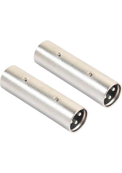 XLR Erkek - Erkek Adaptör, XLR 3 Pin Erkek - 3 Pin Erkek Konnektör Bağlayıcı, Mikrofon Hattı Adaptörü -2 Paket (Yurt Dışından)