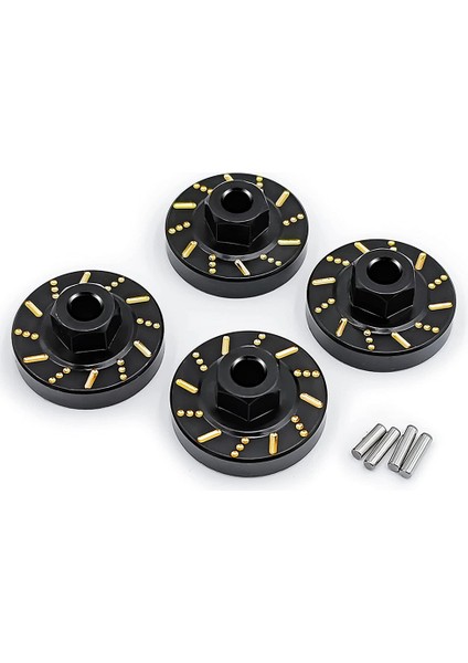 4 Adet Pirinç Tekerlek Altıgen Göbek Adaptörü Aks Karşı Ağırlık Fren Diski TRX4M 1/18 Rc Paletli Araba Yükseltme Parçaları (Yurt Dışından)