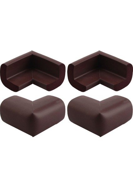 4 Paket Bebek Çocuk Bebek Çocuk Güvenliği Güvenli Masa Masa Köşe Darbelere Yastık Muhafızları Koruyucu Kahve (Yurt Dışından)