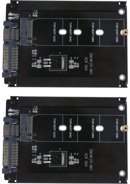 2x Siyah Kasa B+M Soket 2 M.2 Ngff (Sata) SSD - 2230/2242/2260/2280MM M2 SSD Için 2,5 Sata Adaptörü (Yurt Dışından)