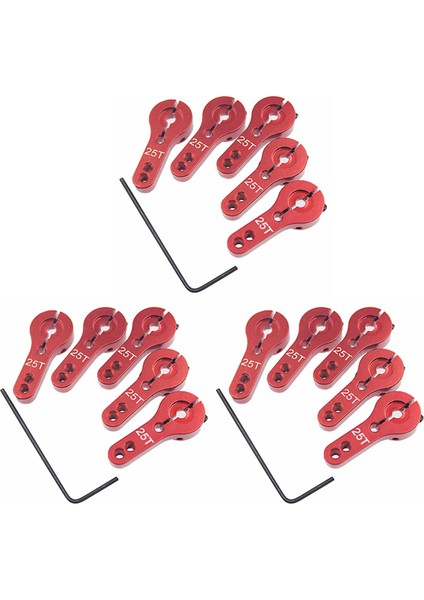 18pcs 25t alüminyum servo boynuz m3 iplikler direksiyon kolu yüksek tork servo motorlar parçalar RC araba düzlemi teknesi (Yurt Dışından)