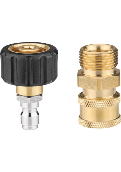 Basınçlı Yıkama Adaptör Seti M22-14 mm Döner 1/4 Iç Dış Dişli Push-In Konnektör (Yurt Dışından)