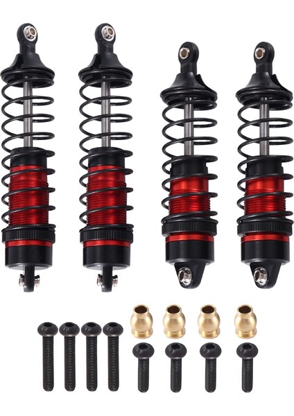 Slash 2WD Stampede Hoss 1/10 Rc Araba Yükseltme Parçaları Için 4 Adet Metal Ön ve Arka, Kırmızı (Yurt Dışından)