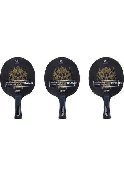 3x Ping Pong Raket 7 Katlı Masa Tenisi Bıçak Arylate Karbon Fiber Hafif Masa Tenisi Aksesuarları Uzun Saplı (Yurt Dışından)