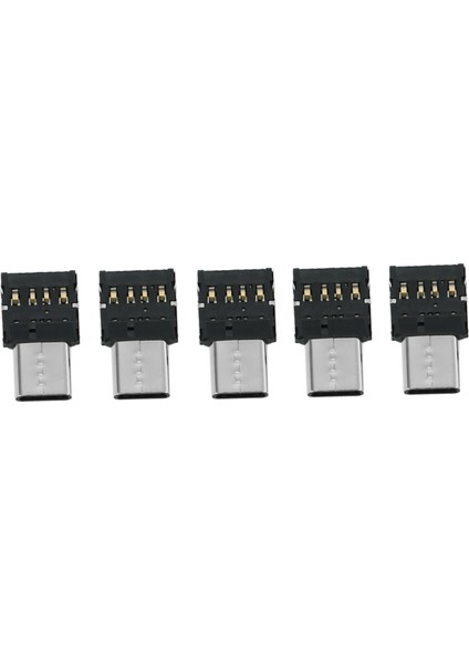5 Adet Ultra Mini Tip-C Usb-C - USB 2.0 Otg Adaptörü Cep Telefonu Tablet ve USB Kablosu ve Flash Disk Için (Yurt Dışından)