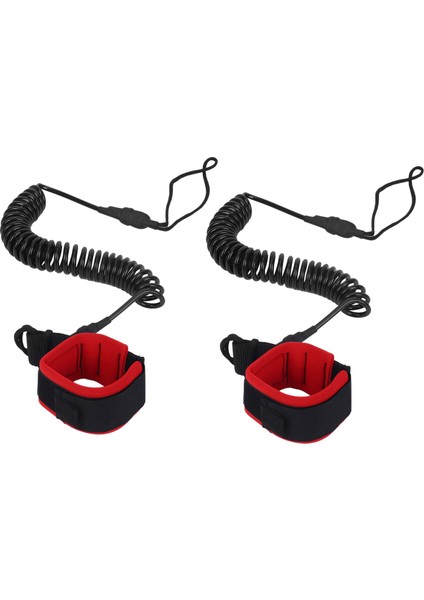 2x 10.6ft Ayak Bileği Tasma Sörf Sarmal Ayakta Kullanılan Kürek Kurulu Siyah Tpu Kürek Kurulu Ayak Bacak Halat Sal Halat (Yurt Dışından)