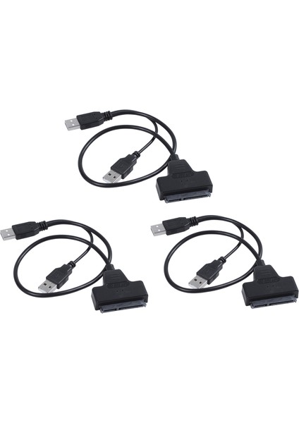 2,5 Inç Harici SSD HDD Için 3x Usb2.0 - Sata Adaptör Kablosu 48CM (Yurt Dışından)