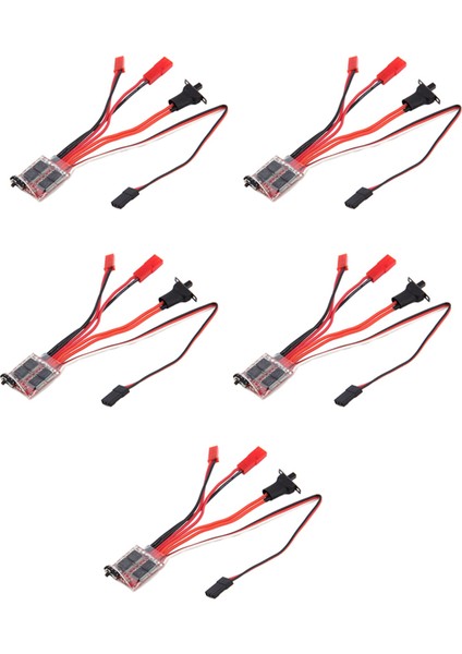 5x RC ESC 30A 4-8V Fırça Motor Hız Kontrolörü 1/16 1/18 Tırmanma için RC Araba Gemi Tankı Mini 4WD WPL Araba (Yurt Dışından)