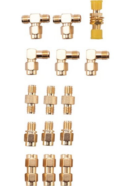 15 Tip Rf Anten Adaptör Kiti Sma Konektörü Sma Erkek Dişi Dönüştürücü Wifi Anten Uzatma Kablosu Gözlük Anten (Yurt Dışından)