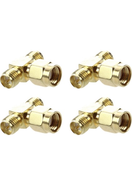 8 Adet Rp Sma Erkek - Iki Rp Sma Dişi Üçlü T Rf Adaptör Konnektörü 3 Yollu Splitter (Yurt Dışından)