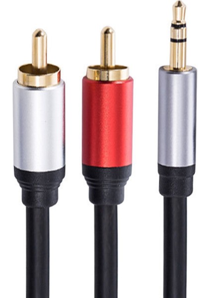 3.5mm - 2rca Ses Kablosu Adaptörü Stereo 3.5 mm Splitter Kablo Aux Rca Y Kablosu Akıllı Telefon Hoparlörleri Tablet Mp3, 1.5 M (Yurt Dışından)