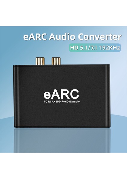 Earc Audio Extractor 192KHZ Dönüştürücü - Dts Atoms Ac3 Lpcm Fiber Için Rca Ses Çıkarıcı Adaptörü ile Uyumlu (Yurt Dışından)