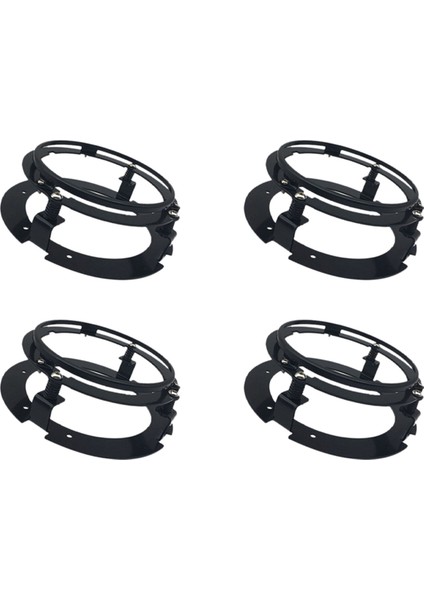 4 Adet 5.75 Inç Siyah Araba Motosiklet Far Yuvarlak Montaj Braketi Touring Softail Için Uygun (Yurt Dışından)