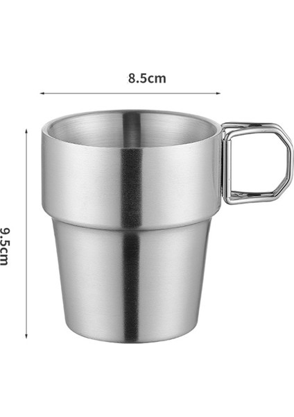 Paslanmaz Çelik Bardak Istiflenebilir Kahve Fincanı Açık Drinkware Su Bardağı Bira Kupa Piknik Kahve Fincanı Için Kamp Kupa (Yurt Dışından)