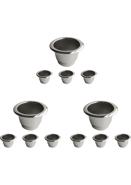 12 Adet Paslanmaz Çelik Doldurulabilir Kahve Kapsülü Kahve Filtresi Yeniden Kullanılabilir Kahve Pod Yeniden Kullanılabilir Cafe Makinesi (Yurt Dışından)