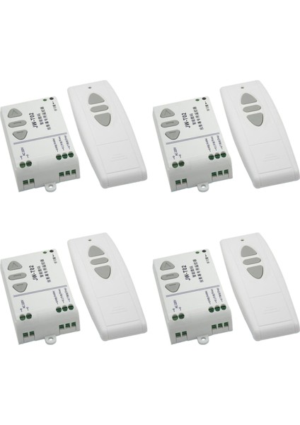 4x -T02 Ac 220V Motor Kablosuz Uzaktan Kumanda Anahtarı Yukarı Aşağı Durdurma Borulu Motor Kontrol Cihazı Ileri Geri Tx Rx (Yurt Dışından)