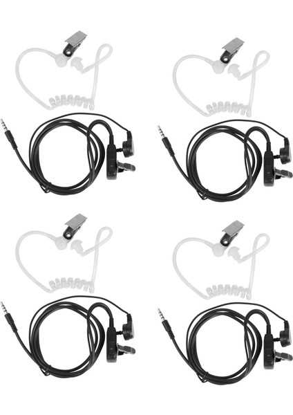 Lg Cep Telefonu Için 4x Gözetim Güvenliği Şeffaf Sarmal Akustik Hava Tüpü Kulaklık (Yurt Dışından)