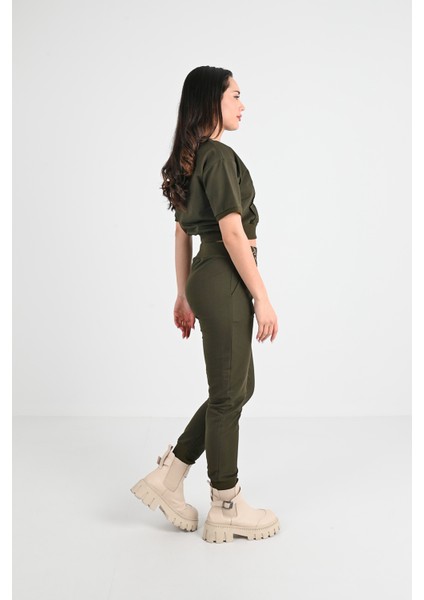 Kadın Kısa Kollu Yazı Baskılı Eşofman Takımı 3763-23 fiyatları