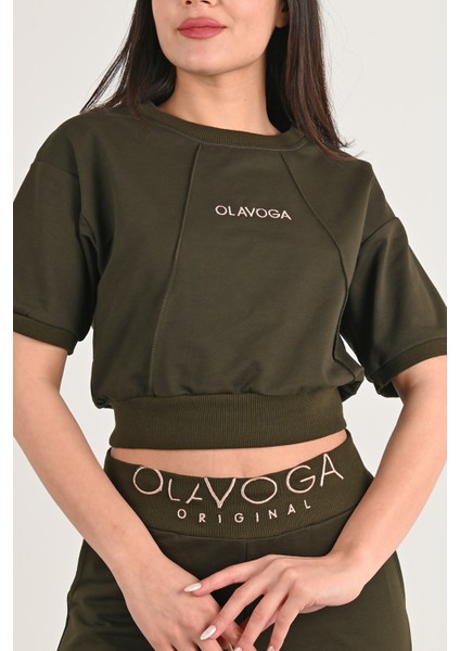 Kadın Kısa Kollu Yazı Baskılı Eşofman Takımı 3763-23 fırsatları