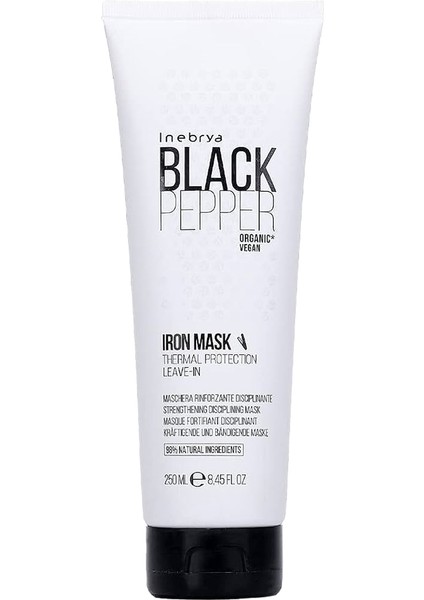 Black Pepper Thermal Protection Iron Mask Isı Koruyucu Güçlendirici Saç Maskesi 250 ml