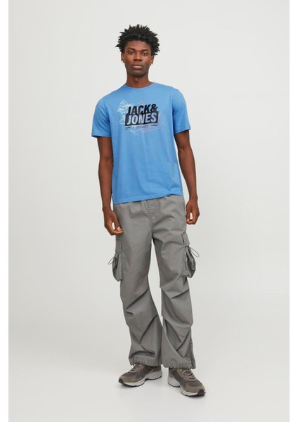 Jcomap Logo Tee Ss Crew N Mavi Erkek Kısa Kol T-Shirt modelleri