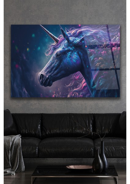 Unicorn Dekoratif Cam Tablo modelleri