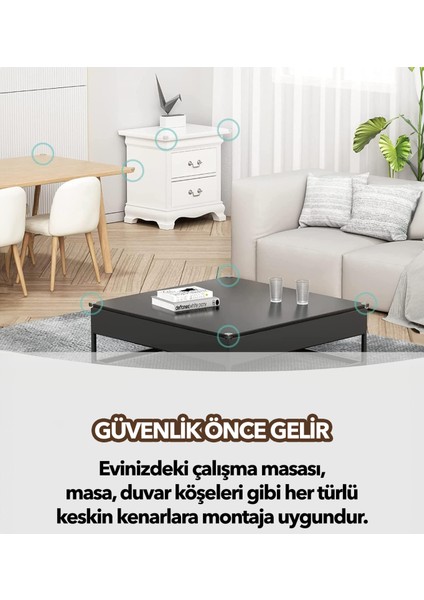 Bebek Çocuk Yaşlı Köşe Koruması Cam Masa Mermer Sehpa Mobilya Için Şeffaf Kenar Koruyucu Modelleri