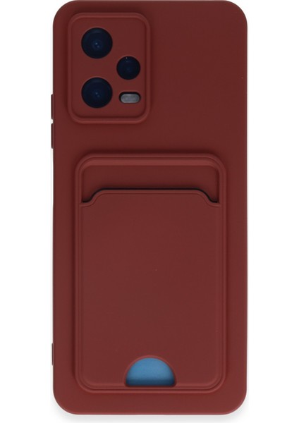 Xiaomi Redmi Note 12 4g Kılıf Kelvin Kartvizitli Silikon - Bordo 300099