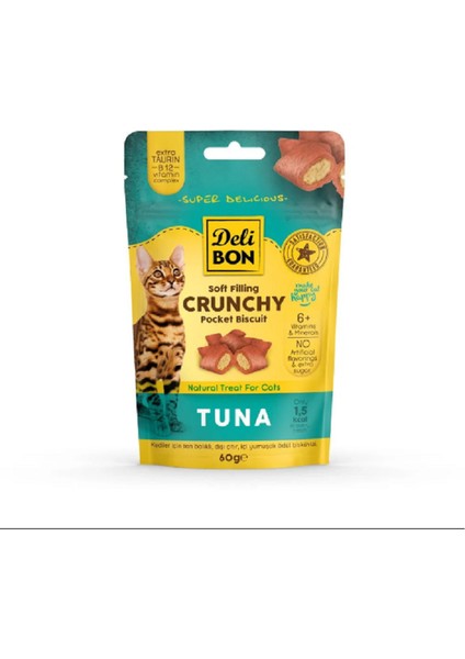 Cruncy İçi Dolgulu Ödül Bisküvisi Tunalı 60gr