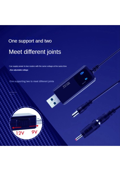 USB Boost Dönüştürücü USB Step-Up Dönüştürücü Kablosu Dc 5V - 9V 12V 3.5X1.35MM Güç Dönüştürücü Için Bağlayıcı, 1 Destek 2 (Yurt Dışından)