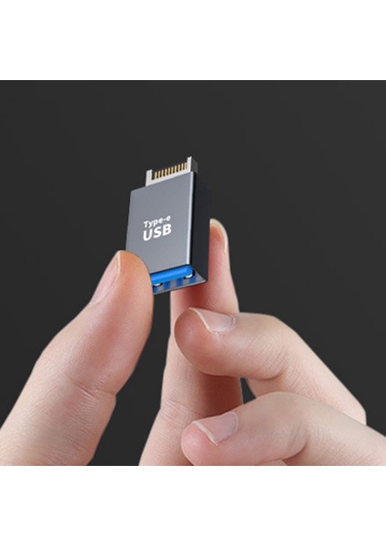 Tip-E Dişi - Tip-C Erkek Dönüştürücü USB 3.1 Ön Panel Başlığı Tip E - Tip-C Adaptör Fişi Dönüştürücü Bilgisayar (Yurt Dışından)
