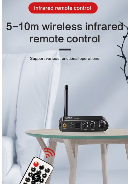 Dijital-Analog Dönüştürücü Bluetooth 5.1 Alıcı Dac Optik/koaksiyel - Aux 3,5 mm Ses Çıkışı, Ses Seviyesi Kontrollü (Yurt Dışından)