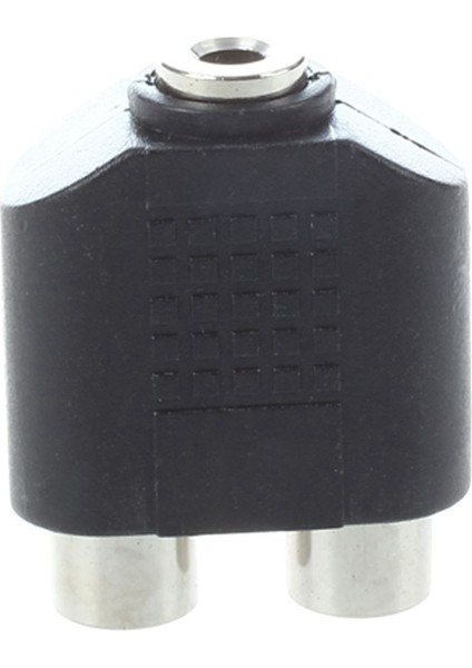 3,5 mm Dişi Jack - Çift Rca Dişi Fono Adaptör Konnektörü (Yurt Dışından)
