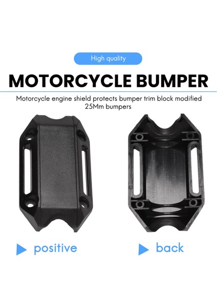 Motosiklet Motor Koruma Koruma Tampon Dekoratif Blok Modifiye 25MM Crash Bar R1200GS Lc Adv F700GS F800GS (Siyah) (Yurt Dışından) fırsatları