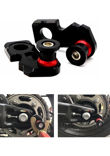 Motosiklet Cnc Alüminyum Zincir Ayarlayıcı Blok Arka Salınım Kolu Makaraları CB650F CBR650F 2014-2019 CB650R 2019 (Yurt Dışından)