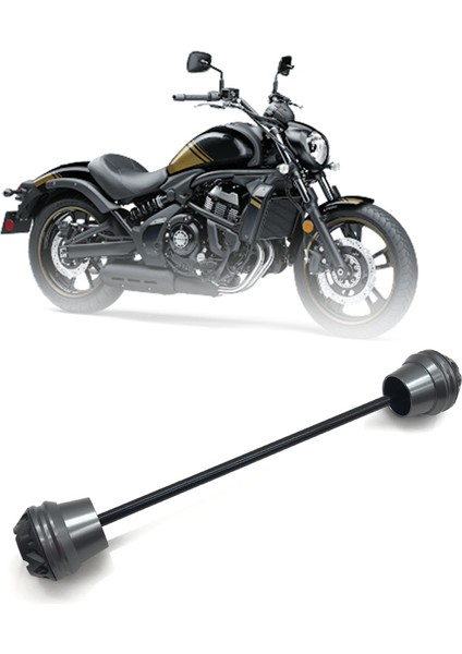 Motosiklet Ön Aks Kaydırıcılar Çatal Tekerlek Koruma Yastığı Kiti VN650 S 650 EN650 2015-2021 Titanyum (Yurt Dışından)