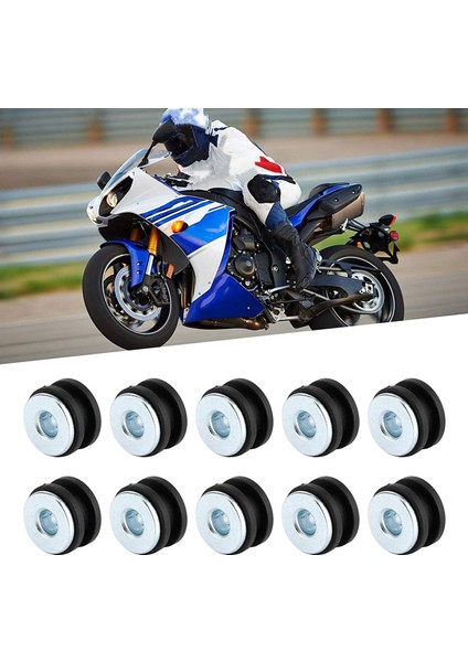 20 Adet Motosiklet Lastik Takozlar Kitleri Motosiklet Ön Cam Cıvataları Kaplamalar Için Kauçuk (Yurt Dışından)