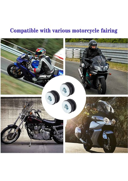 20 Adet Motosiklet Lastik Takozlar Kitleri Motosiklet Ön Cam Cıvataları Kaplamalar Için Kauçuk (Yurt Dışından)