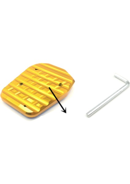 Mt-09 2013-2017 Motosiklet Cnc Yan Kickstand Standı Uzatma Plakası Motosiklet Desteği Patinaj Blok Siyah (Yurt Dışından)
